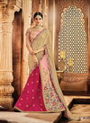 Pink Colour Latest Heavy Designer Wedding Wear Raw Silk Thread Zari And Sequins Embroidery Fancy Lahenga Style Saree Collection 4912